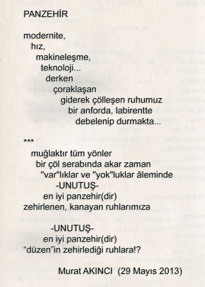 Şiir: Panzehir