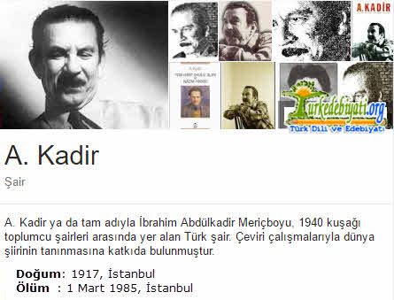 a kadir ibrahim abdulkadir mericboyu hayati eserleri