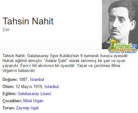 tahsin nahit kimdir hayati eserleri siirleri edebi kisiligi