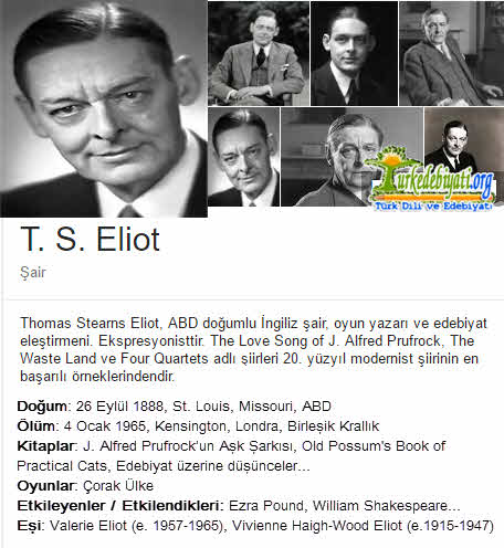 T.S. Eliot (Thomas Stearns) Kimdir?