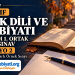 2026-2027 - 9. Sınıf Türk Dili ve Edebiyatı 1. Dönem 1. Ortak Yazılı