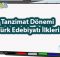 Tanzimat Dönemi Türk Edebiyatı İlkleri
