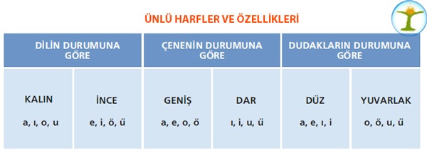 Ünlü Harfler ve Özellikleri