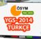 2014 YGS Türkçe Soruları ve Cevapları